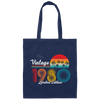 Vintage 1980, 1980 Birthday, 1980 Limited Edition, 1980 Retro Canvas Tote Bag
