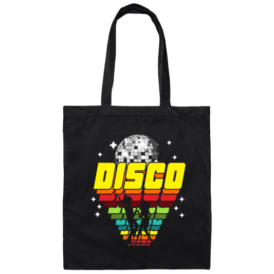Retro Disco Vintage Discotheque Disco Dancing Canvas Tote Bag