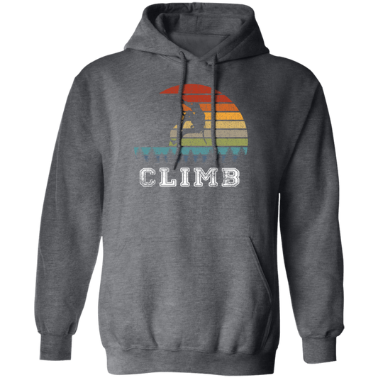 Bouldering Lover, Mountaineer Vintage Gift, Sporty Climb Climber Pullover Hoodie