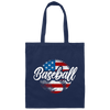 American Baseball, Love Baseball, Love American Football, American Flag In Ball Canvas Tote Bag