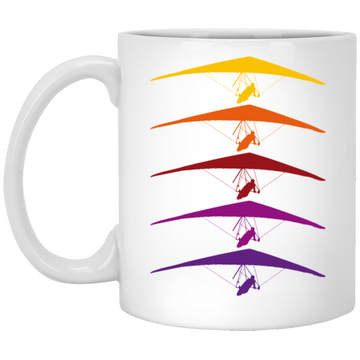 Hang Glider Retro Perfect Gift For Passionate Hang-gliders Kite Tandem Flight White Mug