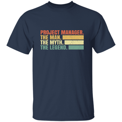 Project Manager Gift, The Man, The Myth, The Legend, Retro Manager Unisex T-Shirt
