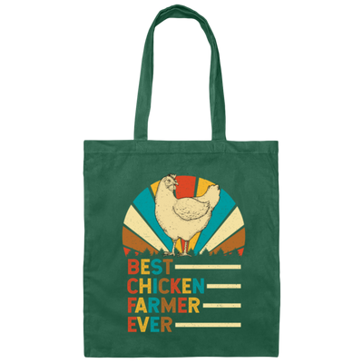 Love Chicken, Best Chicken Farmer Ever, Love Farmer Gift Canvas Tote Bag
