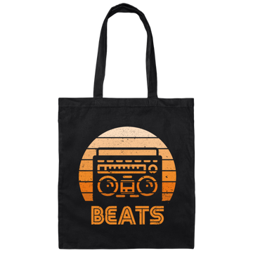 Retro And Old School Inspired Design Featuring Vintage, Retro Radio Beats Canvas Tote Bag