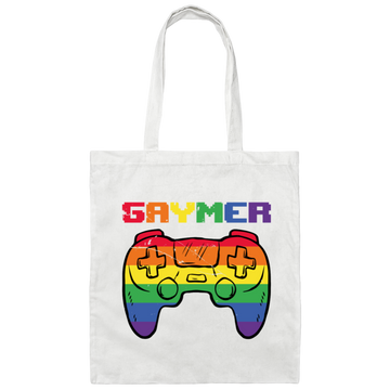 Gaymer Rainbow, Gamer Love Gift, Gaming LGBT Design, Best Gaymer Canvas Tote Bag