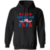 Papa, Father's Day, American Papa, Beard American Dad Pullover Hoodie