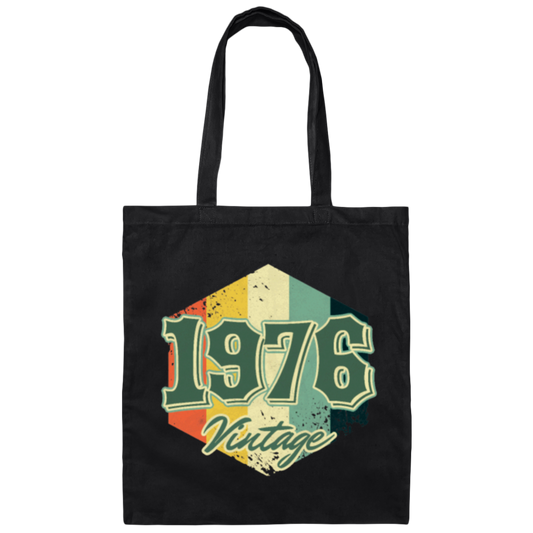 Retro 1976 Birthday Gift, Celebration 1976 Vintage, Born In 1976 Canvas Tote Bag