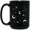 Sky With Full Of Moon And Stars, Full Stars Sky Black Mug