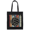 Volleyball Retro, Cool Volleyball Player Gift Canvas Tote Bag