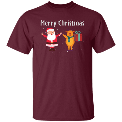 Merry Christmas, Funny Santa, Funny Reindeer, Winter Season Unisex T-Shirt