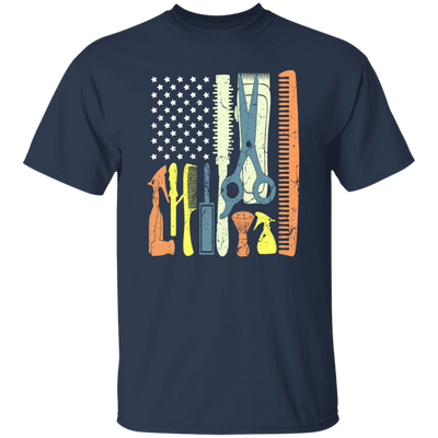 Patriotic Hair Stylist, Haircutter Gift, Barber Day USA, American Barber Unisex T-Shirt