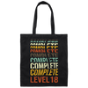 Birthday 18th Gift, 18 Years Old, Complete Level 18, Love 18th Canvas Tote Bag