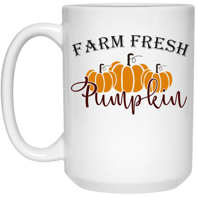 Farm Fresh Pumpkin, Pumpkin Design, Happy Halloween White Mug