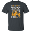 Life Is Short, So Grip It And Rip It, Retro Eagle, Motorbike Unisex T-Shirt