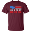 Land Of The Free Home Of The Brave, American Flag Unisex T-Shirt