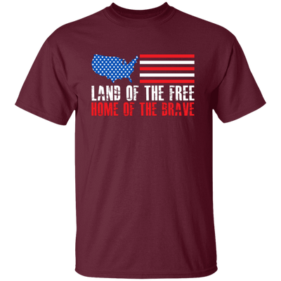 Land Of The Free Home Of The Brave, American Flag Unisex T-Shirt