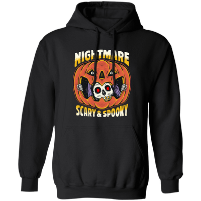 Nightmare Scary And Spooky, Skeleton Into Pumpkin Pullover Hoodie