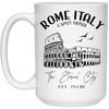 Rome Italy, Caput Mundi, The Eternal City, EST 753 BC White Mug