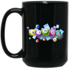 Bingo Balls And Bingo Tickets, Lottery Ticket, Win Bingo Black Mug