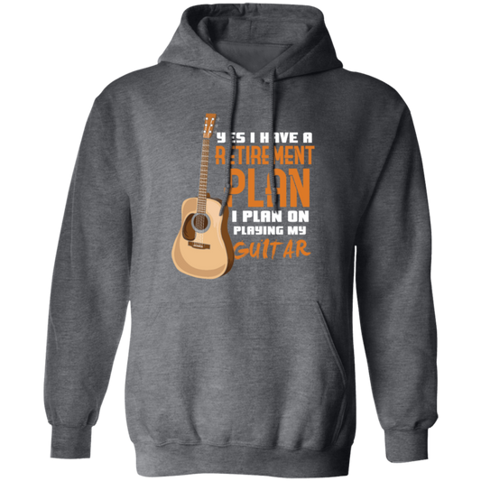 Guitar Player Gift Funny Retirement Plan Funny Guitarist Bass Guitar Pullover Hoodie