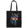 Funny Racing Horse, Horse Wear Sunglasses, Looking Directly At You Canvas Tote Bag