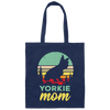 Retro Yorkie Mom Gift, Yorkie Lover Gifts Canvas Tote Bag