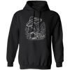 Aesthetic Mushroom, Cottagecore Design, Mushroom Lineart white Pullover Hoodie