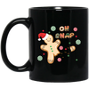 Oh Snap, Cute Gingerbread, Gingerbread Break Down The Leg Black Mug