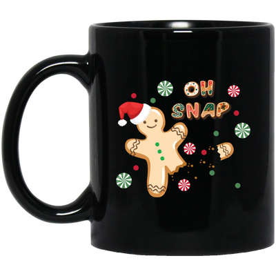 Oh Snap, Cute Gingerbread, Gingerbread Break Down The Leg Black Mug