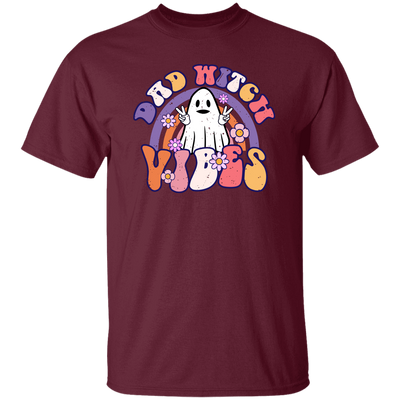 Dad Witch Vibes, Ghost Halloween, Groovy Halloween Unisex T-Shirt