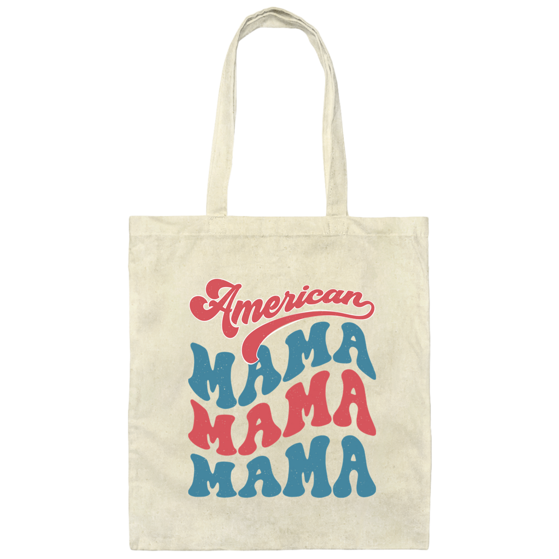 Retro Mama, American Mama, Mother America, Mommy Canvas Tote Bag