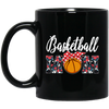 Basketball Gift, Love Basketball, Gift For Mom, Mother Lover Gift Black Mug