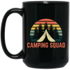 Camping Squad, Nature Lovers, Best Of Camping, Retro Camper Lover Black Mug