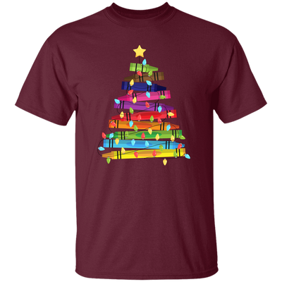 Crayon Xmas Tree, Crayon-mas Tree With Light Line, Merry Christmas, Trendy Christmas Unisex T-Shirt