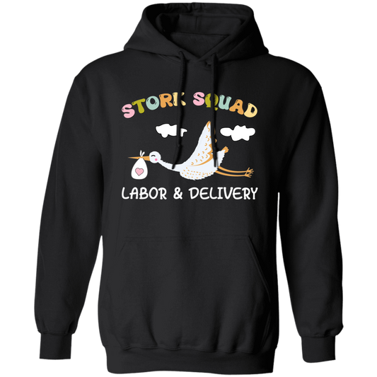 Stork Squad, Labor And Delivery, Delivery Baby Pullover Hoodie