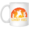 Love Cowboy, Cowboy Design, Cowboy Vibes, Retro Cowboy White Mug