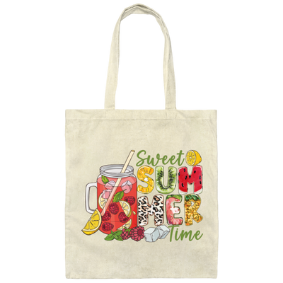 Sweet Summer Time, Summer Vacation, Fresh Summer Canvas Tote Bag