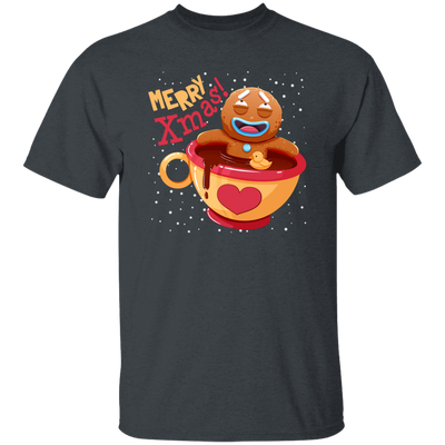 Gingerbread In Coffee Cup, Relaxing Gingerbread, Merry Christmas, Trendy Christmas Unisex T-Shirt