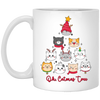 Catmas Tree, Merry Catmas, Cute Cat, Merry Christmas, Trendy Christmas White Mug