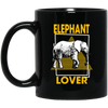 Elephant Lover, Family Elephantidae, Elephant Family, Egypt Pyramid Black Mug