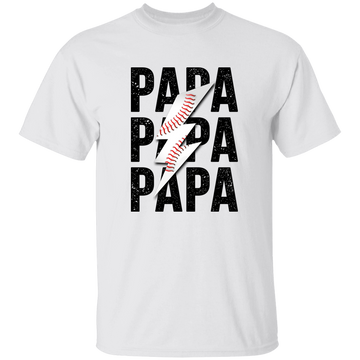 Papa Gift, Baseball Lover Gift, Love Baseball Gift, Papa Baseball Gift-Black Unisex T-Shirt