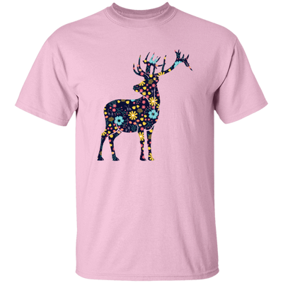 Floral Deer, Deer Silhouette, Flower Into A Deer Unisex T-Shirt