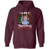 I Want A Hippopotamus For Christmas, Hippo In A Gift Box, Hippo Santa, Pine Trees Buffalo Plaid Pullover Hoodie