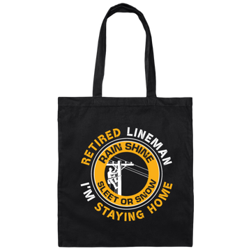 Funny Power Lineman Lineworker American Lineman Canvas Tote Bag
