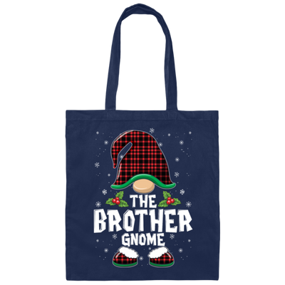The Brother Gnome Gift For Chritmas, Xmas Cute Gnome Lover Canvas Tote Bag