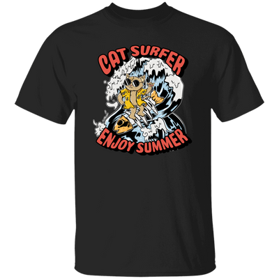 Cat Surfer Enjoy Summer, Surfing On The Beach, Summer Vacation Unisex T-Shirt