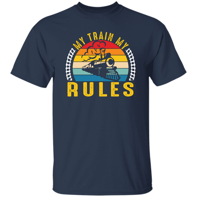 My Train, My Rules, Retro Train, Retro Rules, Train Silhouette Unisex T-Shirt