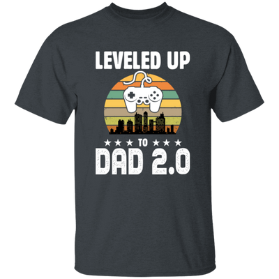 Leveled Up To Dad 2.0, Retro Father's Day, Love Daddy, Vintage City Unisex T-Shirt