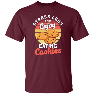 Retro Cookie, Stress Less And Enjoy Cookie, Eating Cookies Unisex T-Shirt