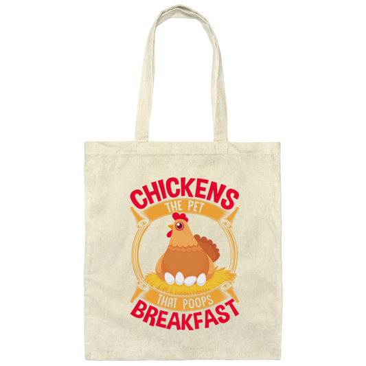 Funny Chicken Quote, Hilarious Chicken Lover Gift Canvas Tote Bag